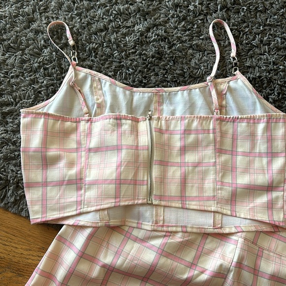 NWT Princess Polly Check Mate Mini Multi Skirt Set In Pink Size 12 - Picture 7 of 16